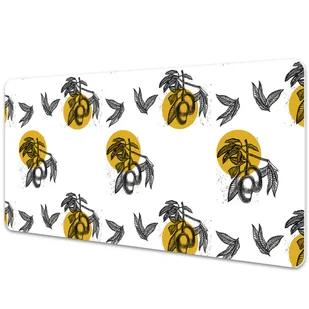 Podkładka na biurko z nadrukiem Żółte owoce mango 90x45 cm - Podkładki na biurko - miniaturka - grafika 1