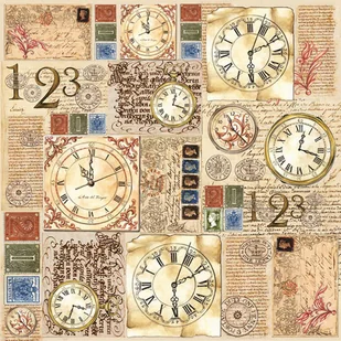 Stamperia by Box serwetka ryżowa do decoupage, zegary - Decoupage - miniaturka - grafika 1