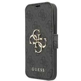 Guess GUBKP13L4GMGGR iPhone 13 Pro / 13 6,1" szary/grey book 4G Big Metal Logo GUE001572-0 - Etui i futerały do telefonów - miniaturka - grafika 1