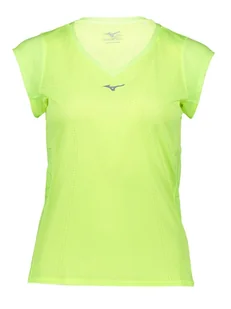 Mizuno Koszulka "Aero" w kolorze żółtym do biegania - Koszulki sportowe damskie - miniaturka - grafika 1