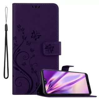 Portfele - Pokrowiec Do Huawei P20 w Etui FIOLET CIEMNY KWIATOWY Kwiaty Portfel Obudowa Case Cover Cadorabo - grafika 1