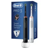 Szczoteczki elektryczne - Oral-B Pro 3 3900 2szt. Biało-czarny - miniaturka - grafika 1