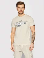 Koszulki męskie - Jones Jack T-Shirt Sprays 12205191 Beżowy Standard Fit - miniaturka - grafika 1