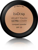 Pudry do twarzy - IsaDora Velvet Touch Ultra Cover Compact Power SPF 20 67 Warm Tan - miniaturka - grafika 1