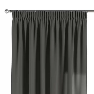 Dekoria Zasłona na taśmie marszczącej 1 szt. szary 1szt 130 × 260 cm Quadro 300-136-14 - Zasłony - miniaturka - grafika 1