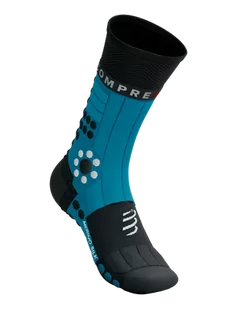 COMPRESSPORT Skarpetki biegowe zimowe PRORACING SOCKS WINTER TRAIL mosaic blue - Skarpetki sportowe męskie - miniaturka - grafika 3