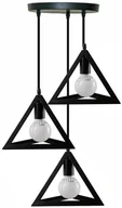 Lampy sufitowe - Lampa sufitowa metalowa loft trójkątna wisząca AT13-3SZ-Black - miniaturka - grafika 1