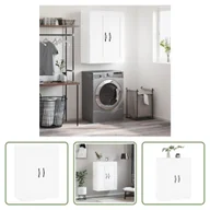 Szafki do salonu - The Living Store Szafka ścienna biała 69,5x34x90 cm Materiał drewnopochodny - miniaturka - grafika 1