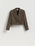 Marynarki i żakiety damskie - Reserved - Krótka marynarka - brązowy - miniaturka - grafika 1