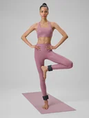 Legginsy - 4F Legginsy do jogi szybkoschnące damskie - różowe XS - miniaturka - grafika 1