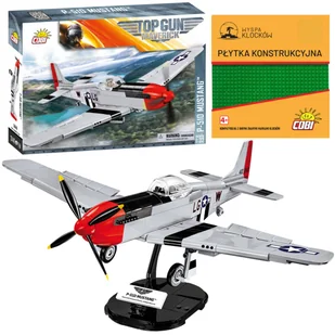 Cobi 5846 Samolot P-51D Mustang Top Gun Maverick 350 El. + PŁYTKA - Klocki - miniaturka - grafika 1