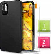 Etui i futerały do telefonów - Hello Case Etui do Xiaomi Redmi Note 10 / 10S Czarne, Matowe, Silikon SZKŁO 9H - miniaturka - grafika 1
