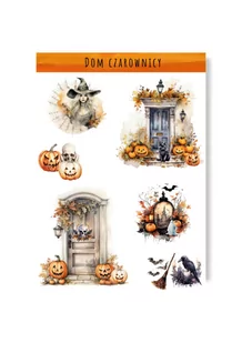 Naklejki na halloween z czarownicą wiedźma duchy - Scrapbooking - miniaturka - grafika 1