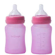 Butelki dla niemowląt - BO Jungle BO JUNGLE Butelka szklana B-Thermo 150 ml Pink - miniaturka - grafika 1