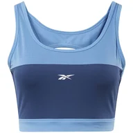 Biustonosze - Damski Stanik sportowy REEBOK WOR MESH BRALETTE HA1048 – Niebieski - miniaturka - grafika 1
