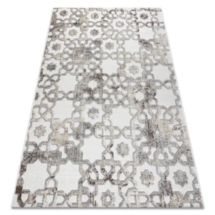 Dywan Strukturalny SOLE D3882 Ornament - płasko tkany beż / szary beżowy 140x190 cm - Dywany - miniaturka - grafika 1
