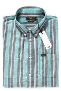Koszula Męska Lee Button Down Faded Green L880Nelf-S - Koszule męskie - miniaturka - grafika 1