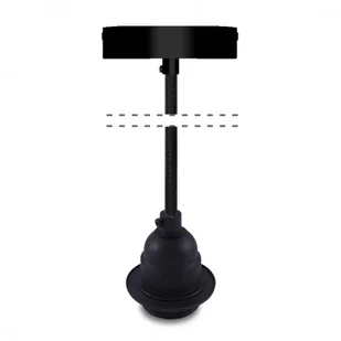 Czarna lampa do zawieszenia klosza lub abażuru zawiesie do abażuru z czarnym przewodem KOLOROWE KABLE - Akcesoria do oświetlenia - miniaturka - grafika 1