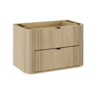 Szafki łazienkowe - Szafka pod umywalkę wisząca Ovalia 80x45.8x52 cm Dąb Cremona Comad - miniaturka - grafika 1