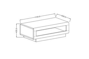 Stolik kawowy Tulsa 99 - biały / biały połysk - Ławy i stoliki kawowe - miniaturka - grafika 4