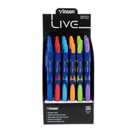 Przybory szkolne - HASTA DLUGOPIS GEL AUT GR 0.7 VIN LIVE PUD A 36 - miniaturka - grafika 1
