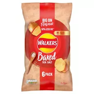 Chipsy - Walkers Baked Sea Salt pieczone chipsy ziemniaczane o smaku soli morskiej 6x22 g - miniaturka - grafika 1