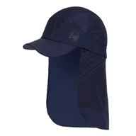Czapki i chusty sportowe męskie - Czapka składana z osłoną Buff Pack Sahara Cap Grevers Navy - miniaturka - grafika 1