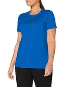 Koszulki i topy damskie - CMP CMP damska koszulka jednokolorowa 100% bawełna logo 30D6406P, Zaffiro, D34 30D6406P - miniaturka - grafika 1