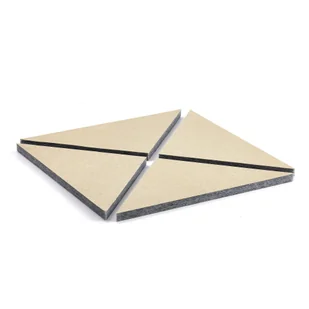 Panele dźwiękochłonne PATTERN, 600x600x40 mm, 4 szt., żółty - Meble modułowe i akcesoria - miniaturka - grafika 1