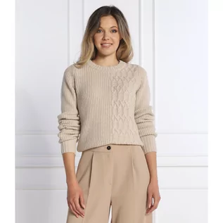 Swetry damskie - Trussardi Wełniany sweter | Regular Fit - grafika 1