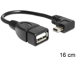 Delock mini USB - USB host OTG (kątowy) 83245 - Adaptery i przejściówki - miniaturka - grafika 3