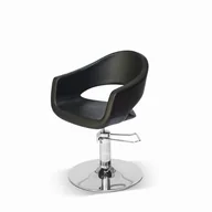 Fotele fryzjerskie - Fotel fryzjerski NOVIKA Czarny - miniaturka - grafika 1