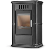 Piece i kotły grzewcze - FLAMA Piec kominek kaflowy OLBIA Grey 7,5 kW - miniaturka - grafika 1