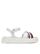 Buty dla dziewczynek - Tommy Hilfiger Sandały Sandal T4A2-33799-0273 Biały - miniaturka - grafika 1