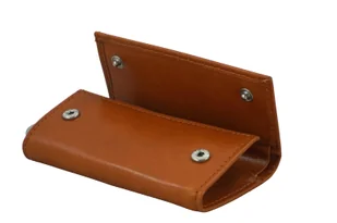 Etui skórzane na klucze / portfel - Brązowe jasne - Etui na klucze - miniaturka - grafika 5
