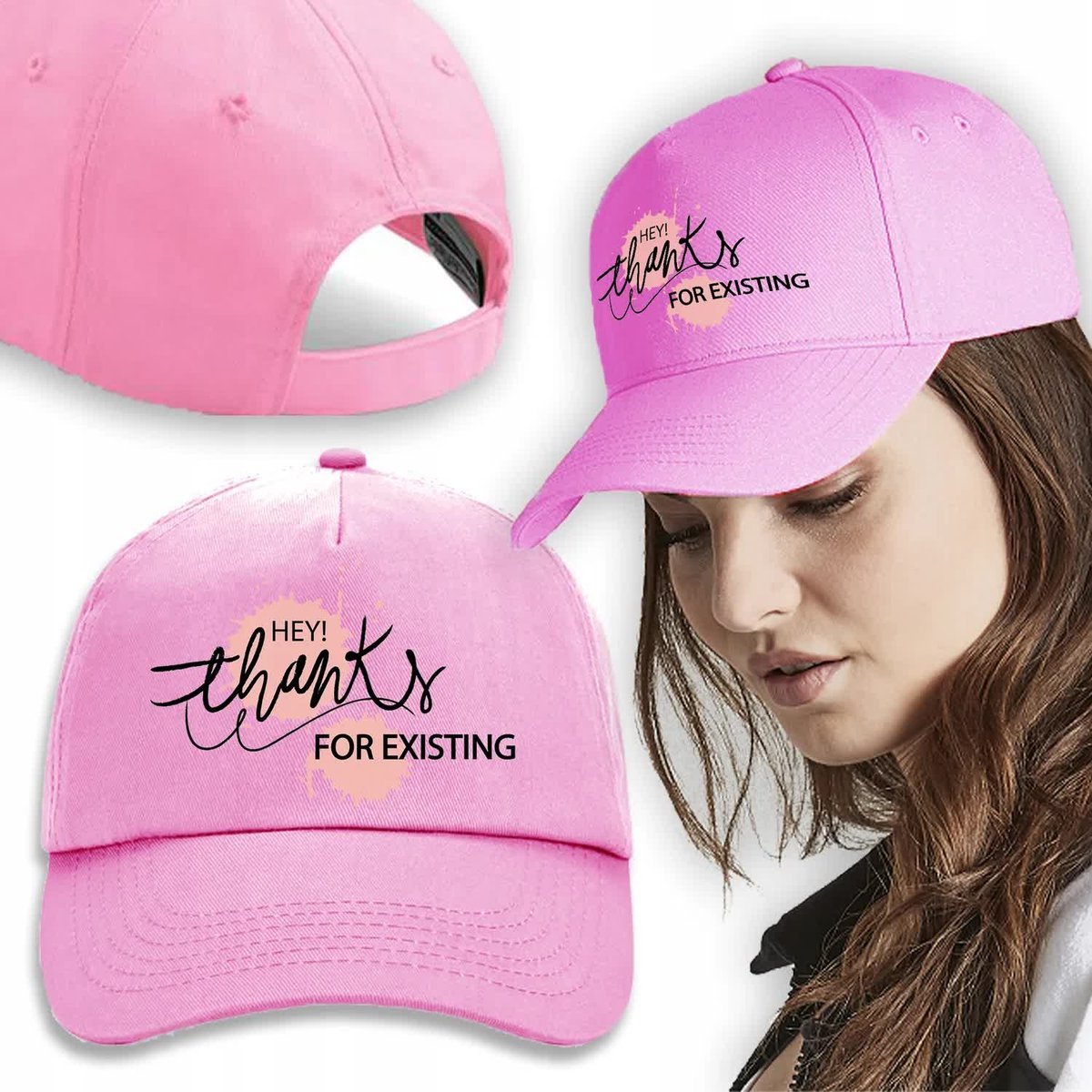 Czapka Daszek Róż Na Wiosnę FOR EXISTING Wzory