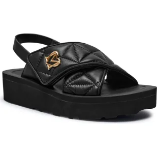 Love Moschino Skórzane sandały - Sandały damskie - miniaturka - grafika 1