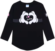 Bluzki damskie - Czarna bluzka na długi rękaw Myszka Minnie DISNEY 128 cm - miniaturka - grafika 1