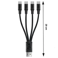 Baterie i akcesoria - Kabel Rozdzielacz USB typu A na 4 x Micro USB do max. 2,1A - miniaturka - grafika 1