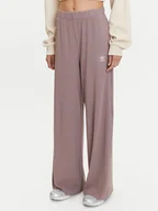 Spodnie damskie - adidas Spodnie dzianinowe Essentials JD0768 Beżowy Wide Leg - miniaturka - grafika 1