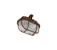 Lampy ogrodowe - Plafon zewnętrzny OVAL 1xE27/60W/230V IP44 brązowy - miniaturka - grafika 1