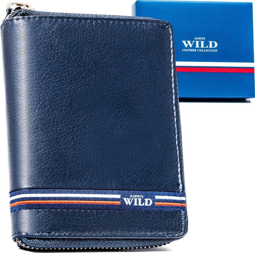 Always Wild Duży, skórzany portfel męski na zamek - Always Wild NoSize