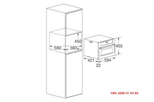 Winiarka kompaktowa do zabudowy Fulgor Milano FWC 4500 TC FO BK - Chłodziarki do wina - miniaturka - grafika 7