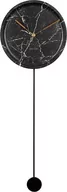 Zegary - Zegar ścienny Pendule Longue Marble czarny - miniaturka - grafika 1