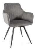 Krzesła - Krzesło Ballo Czarne / Brego 18 Ciemnoszare - miniaturka - grafika 1