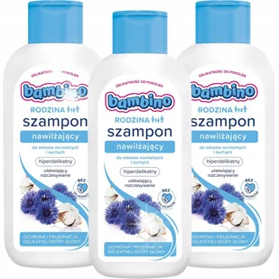 BAMBINO Szampon Nawilżający RODZINA ZESTAW 3*400ml - Kosmetyki kąpielowe dla dzieci - miniaturka - grafika 1