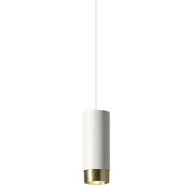 Lampy sufitowe - Punktowa lampa wisząca CGLOOKPWHITE Copel do salonu biała mosiądz - miniaturka - grafika 1