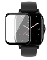 Akcesoria do smartwatchy - Szkło Hybrydowe Full Glue 5D Do Xiaomi Amazfit Gts 1 / 2 Czarny - miniaturka - grafika 1