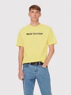 Koszulki męskie - Only & Sons T-Shirt MTV 22022779 Żółty Relaxed Fit - miniaturka - grafika 1