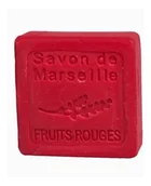 Mydła - Le Chatelard, kwadratowe mydło marsylskie Czerwone Owoce, 30 g - miniaturka - grafika 1